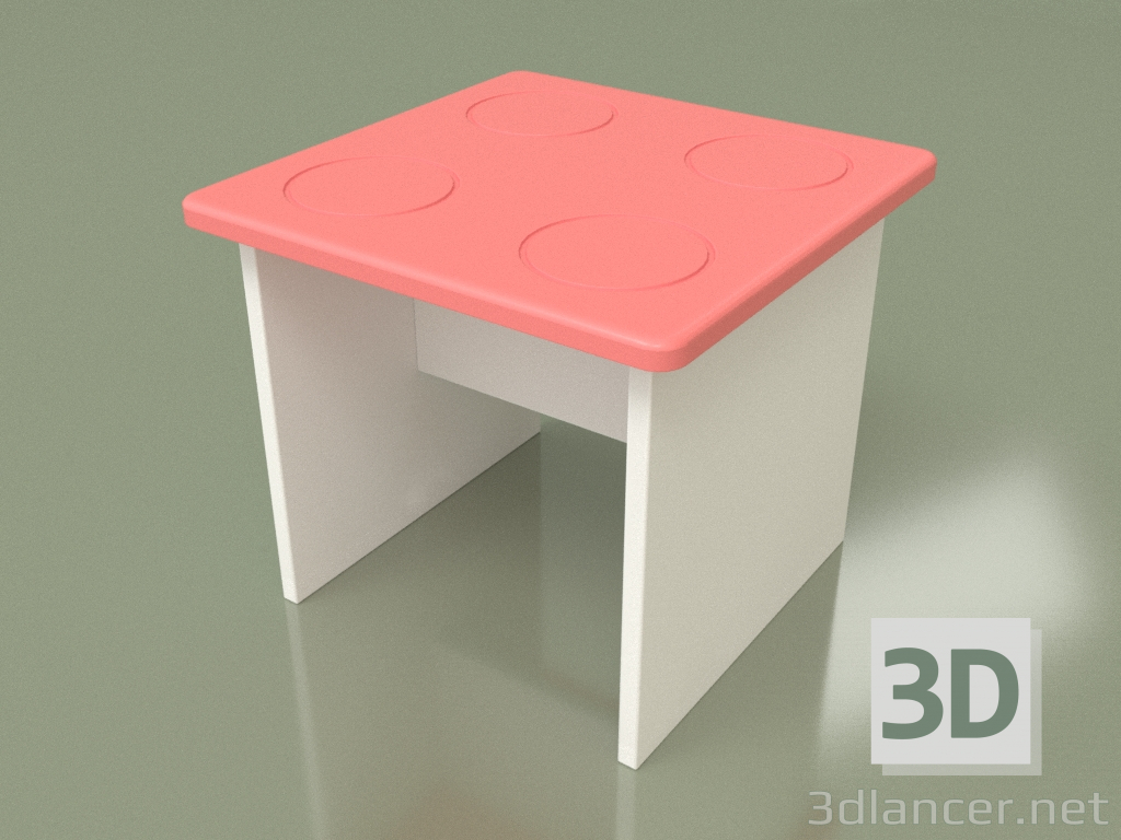 3d model Taburete para niños (Coral) - vista previa