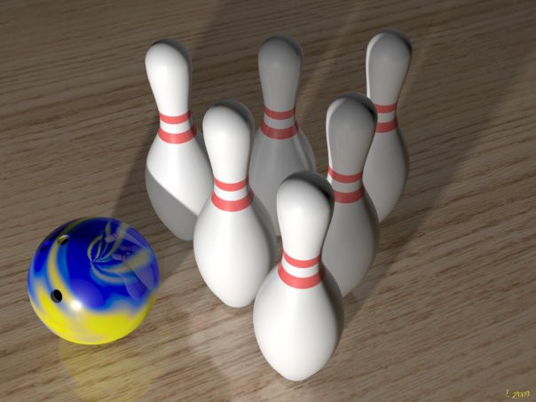 3D modeli Bowling oynamak için ayarla - önizleme