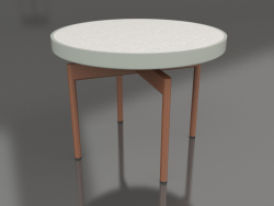 Mesa de centro redonda Ø60 (Gris cemento, DEKTON Sirocco)