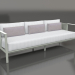 3d model 3-seater sofa (Cement gray) - preview