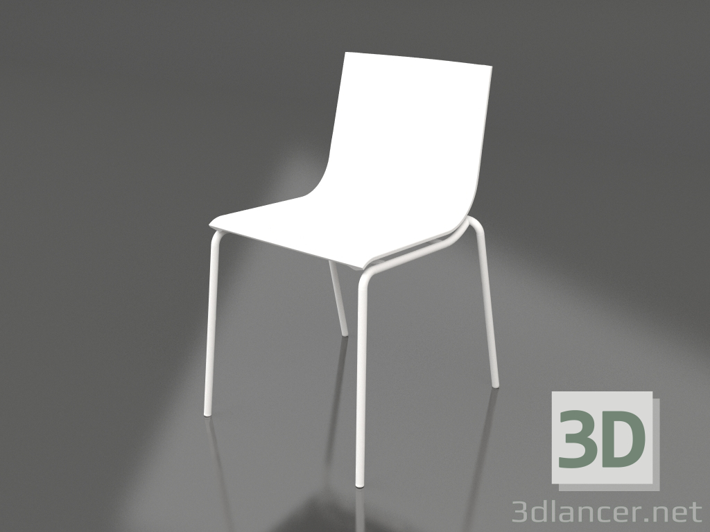 3d model Dining chair model 2 (White) - preview