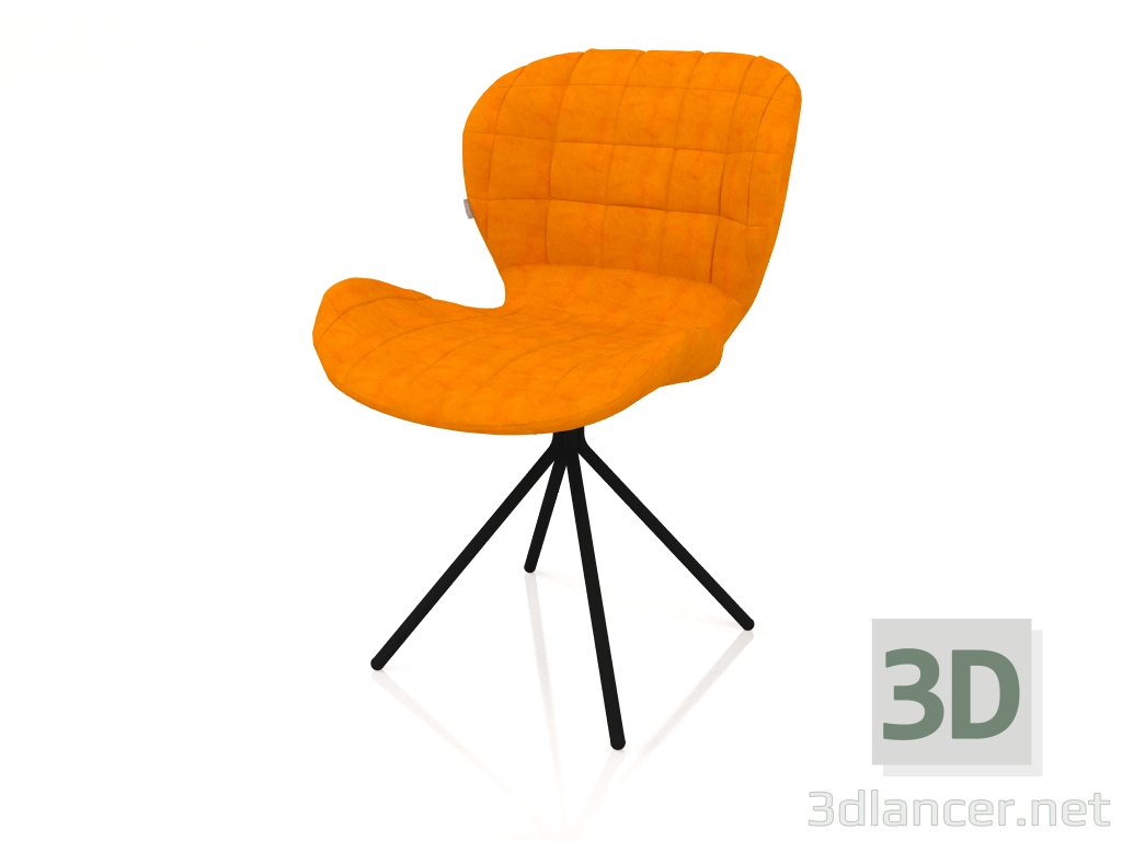 3d model Silla OMG (Terciopelo Naranja) - vista previa