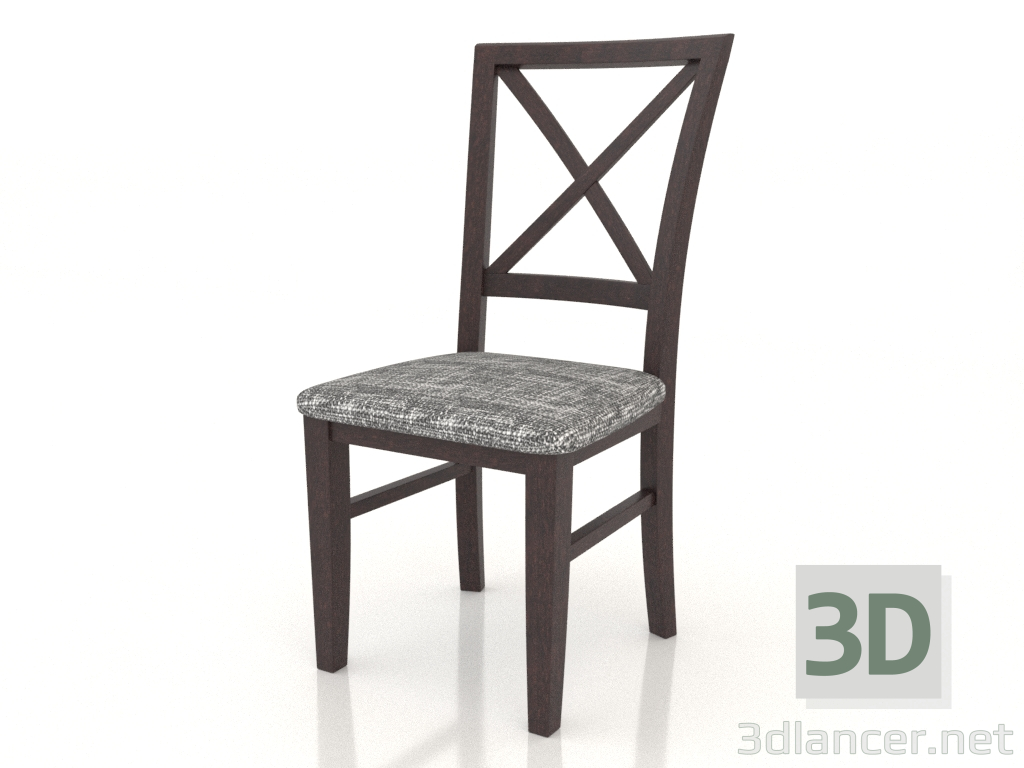 3d model Silla Malta (nogal oscuro) - vista previa