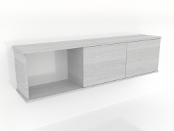 Mensola sospesa SHELF 7 (con 1 vano aperto a sinistra) 1400 mm (bianco RAL 9010)