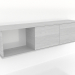 3d model Hanging shelf SHELF 7 (with 1 open section on the left) 1400 mm (white RAL 9010) - preview