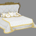 3d model Double bed in classic style 470 - preview