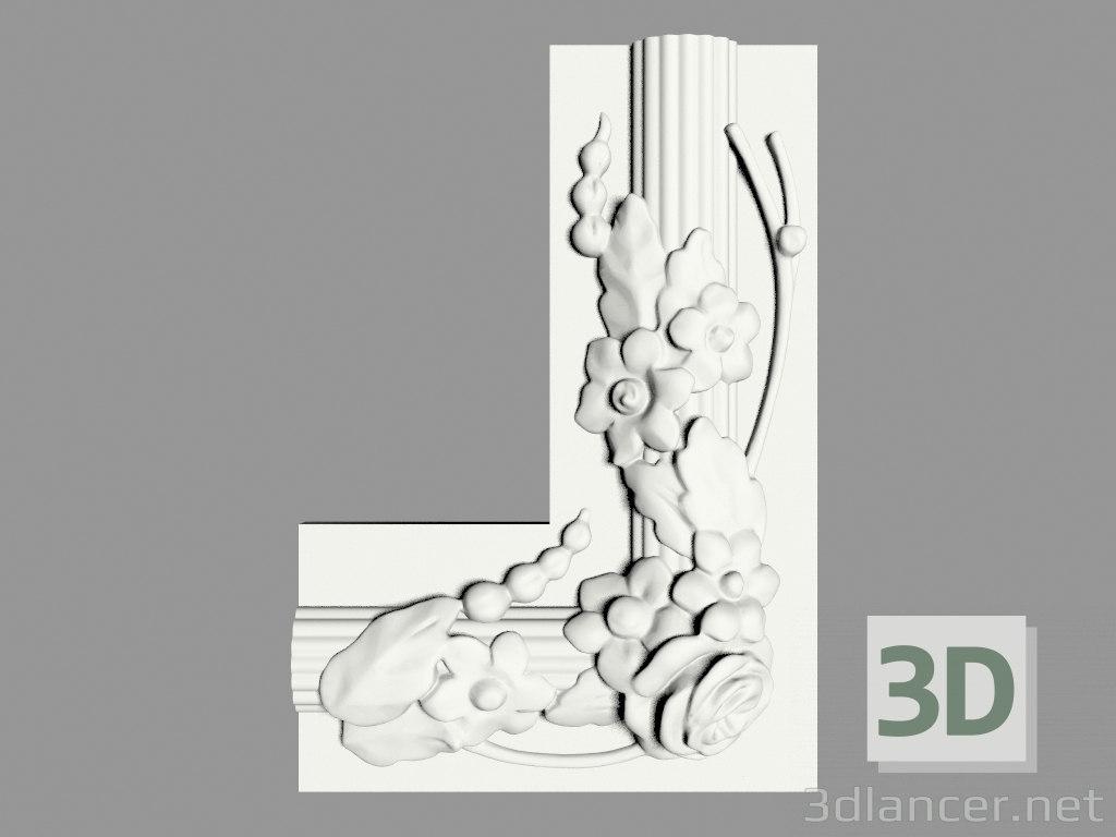 3d model Angulo decorativo (MDU54) - vista previa