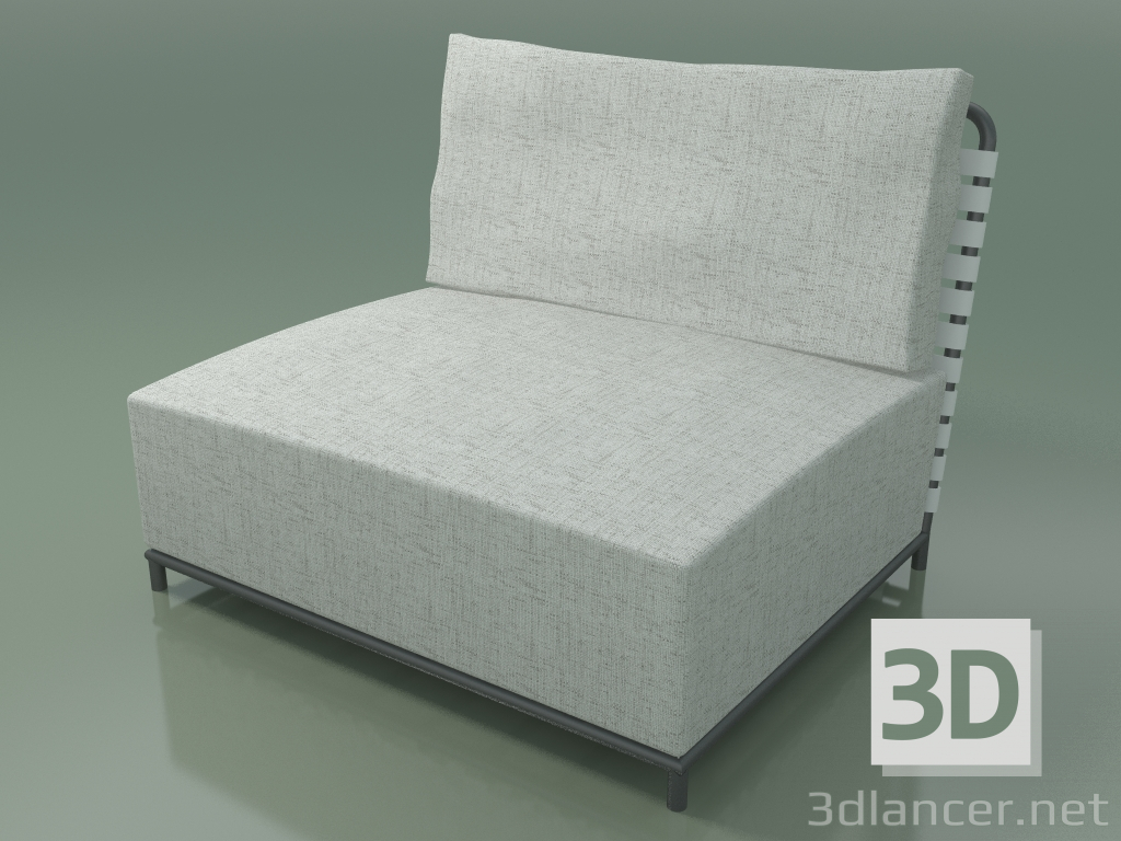 modèle 3D Chaise modulaire InOut sans accoudoirs (806, aluminium laqué gris) - preview