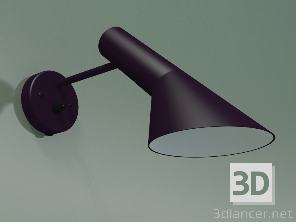 3D modeli Duvar lambası AJ WALL (20W E14, AUBERGINE) - önizleme