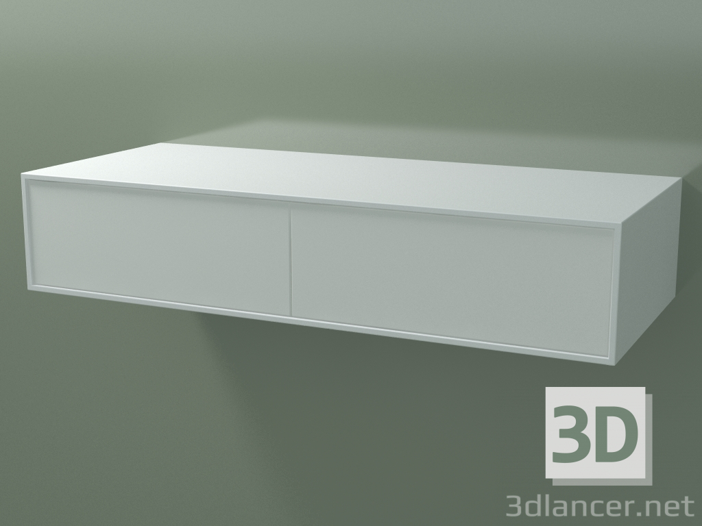 3d model Caja doble (8AUEAB02, Glacier White C01, HPL P01, L 120, P 50, H 24 cm) - vista previa