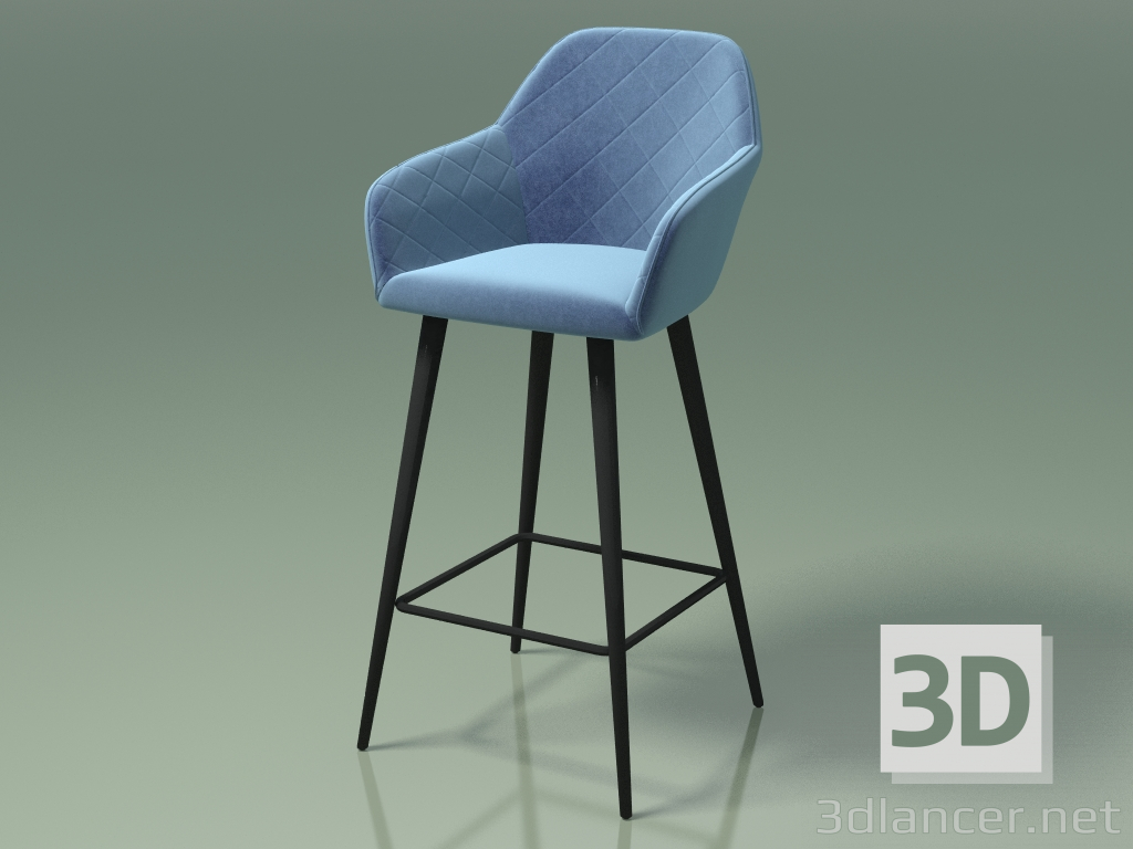 3d model Silla de bar Antiba (112914, azul noche) - vista previa