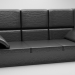 Sofa de cuero 3D modelo Compro - render