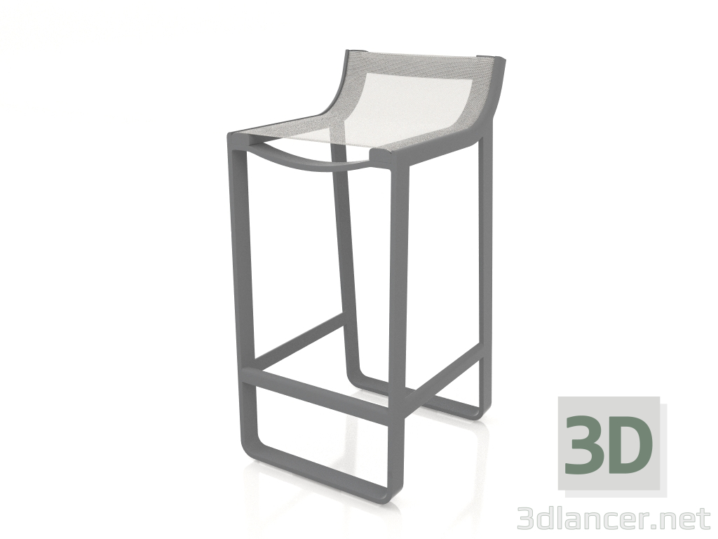 modèle 3D Tabouret semi-bar (Anthracite) - preview