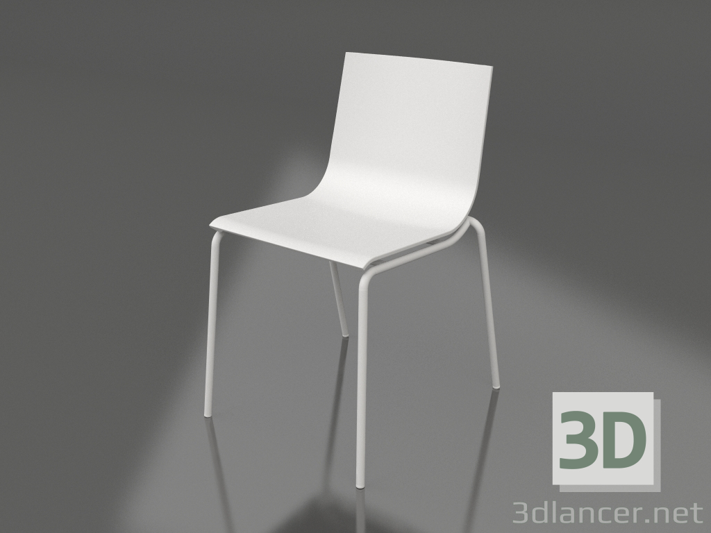 3d model Silla de comedor modelo 2 (Gris) - vista previa