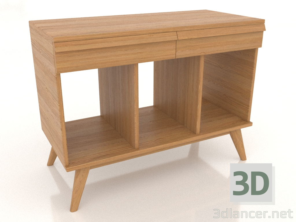 3d model Soporte universal para tocadiscos de vinilo MINI 900 mm (roble natural) - vista previa