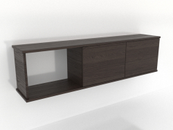 Hanging shelf SHELF 7 (with 1 open section on the left) 1400 mm (ash walnut)