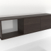 3d model Hanging shelf SHELF 7 (with 1 open section on the left) 1400 mm (ash walnut) - preview