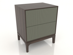 Comodino FARGO 2 cassetti con frontali fresati (oliva, rovere scuro, opzione 3)