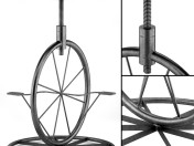 Charles Bicycle Wheel Adjustable Bar Stool