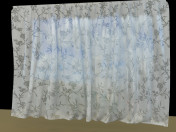 Cortinas-tule com flores