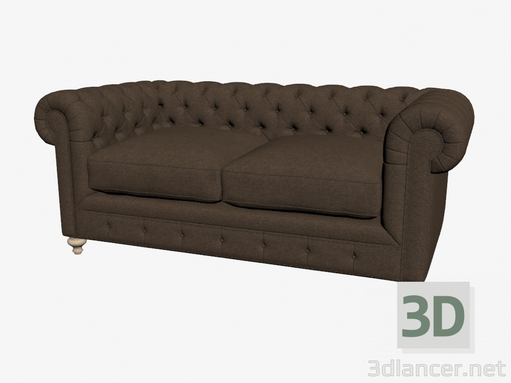 modello 3D Divano letto doppio 77 '' CLUB SOFA (scuro) - anteprima