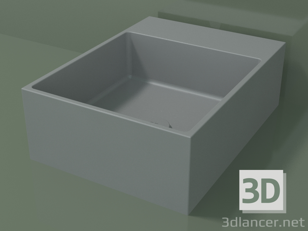 Modelo 3d Lavatório de bancada (01UN11302, cinza prateado C35, L 36, P 48, H 16 cm) - preview