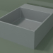 3d model Lavabo sobre encimera (01UN11302, Silver Grey C35, L 36, P 48, H 16 cm) - vista previa