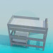 3D Modell Doppelstockbett mit Treppe - Vorschau