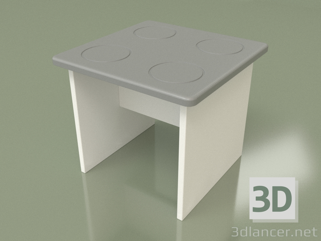 modello 3D Sgabello per bambini (grigio) - anteprima