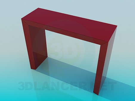 3d model The narrow high table - preview