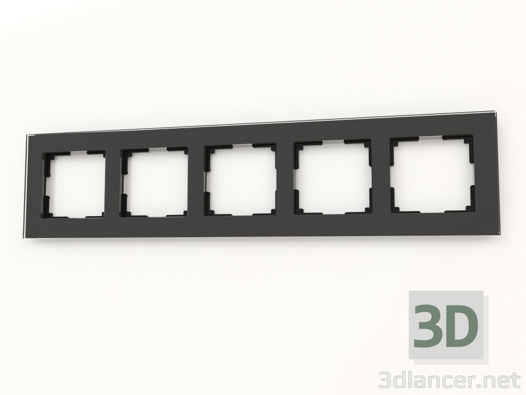 3d model Marco para 5 postes Favorit (negro, vidrio) - vista previa