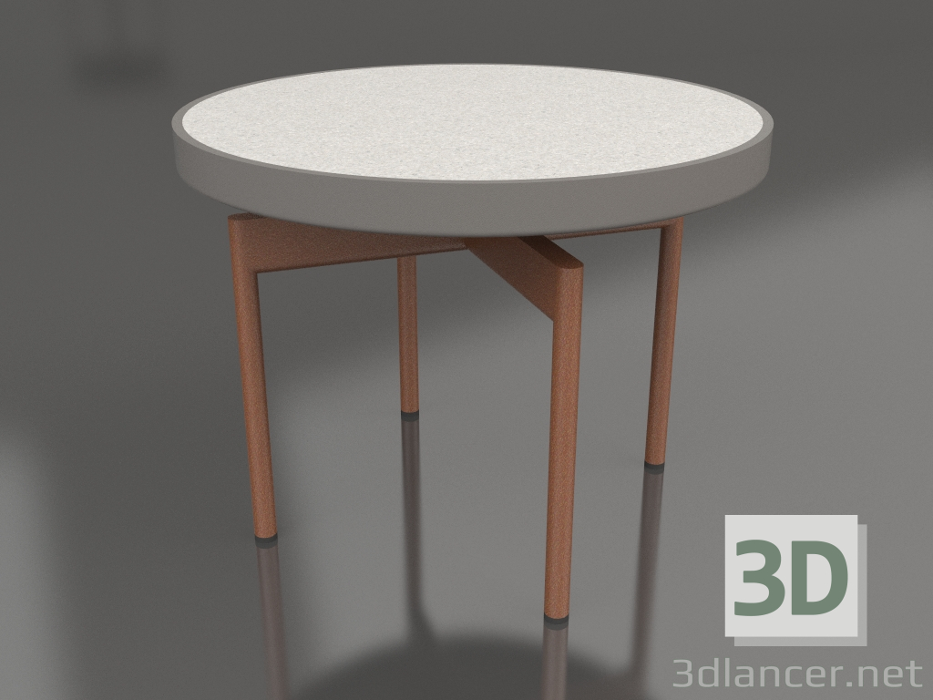 3d модель Стол журнальный круглый Ø60 (Quartz grey, DEKTON Sirocco) – превью