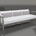 3d model 3-seater sofa (Quartz gray) - preview