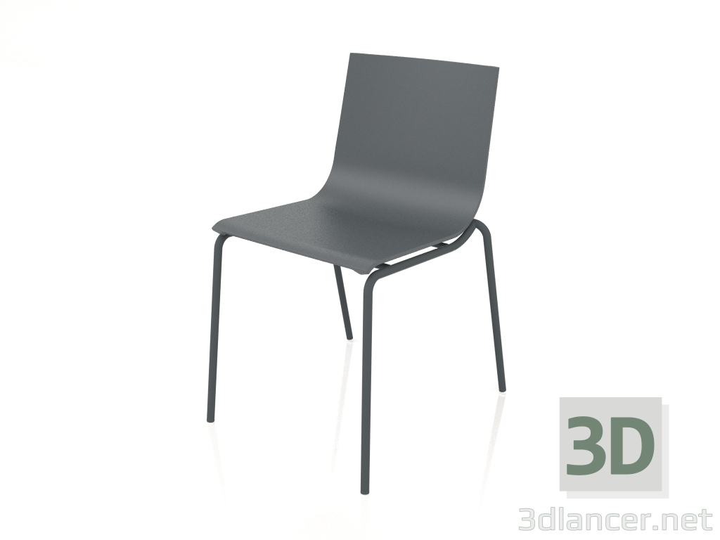 modello 3D Sedia da pranzo modello 2 (Antracite) - anteprima