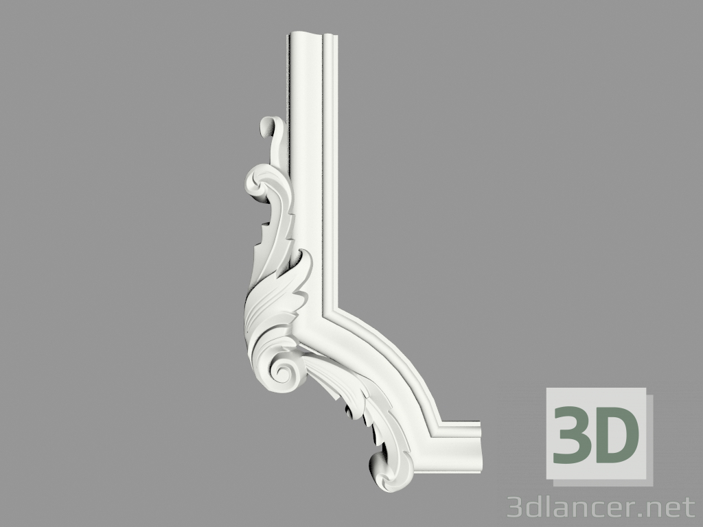 Modelo 3d Canto decorativo (TSU45) - preview