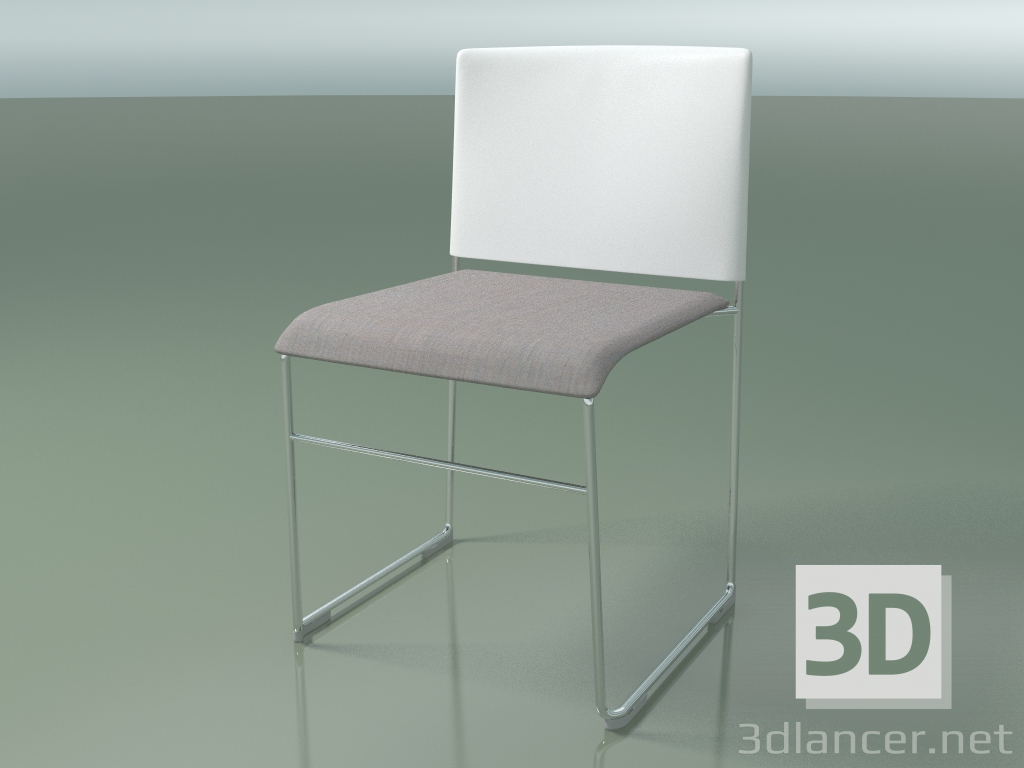 3d model Stackable chair 6601 (seat upholstery, polypropylene White, CRO) - preview