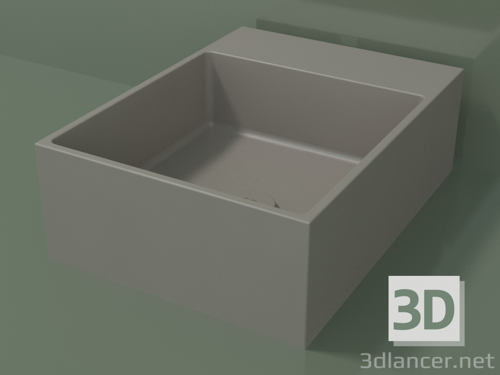 3D modeli Tezgah üstü lavabo (01UN11302, Clay C37, L 36, P 48, H 16 cm) - önizleme