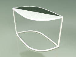 Table d'appoint 001 (Gres Glacé Forêt de Glace, Métal Lait)