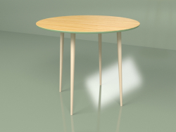 Table de cuisine Spoutnik 90 cm placage (keil)