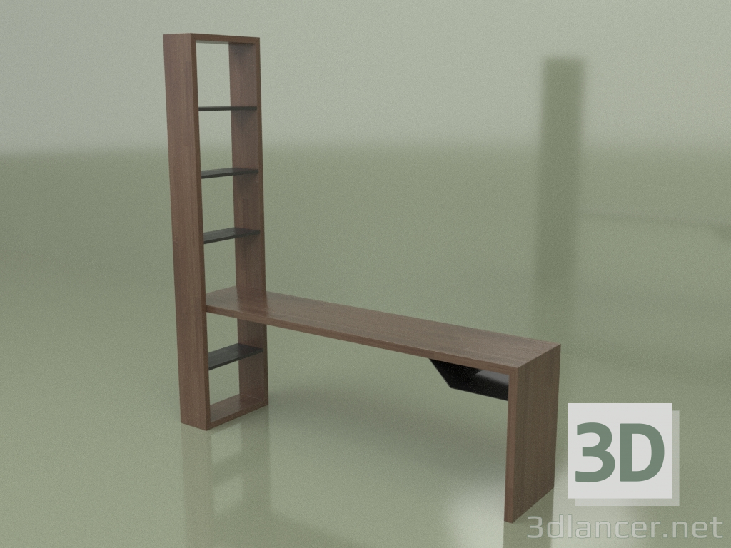 3d model Mesa de trabajo con estantes ECOCOMB (1) - vista previa