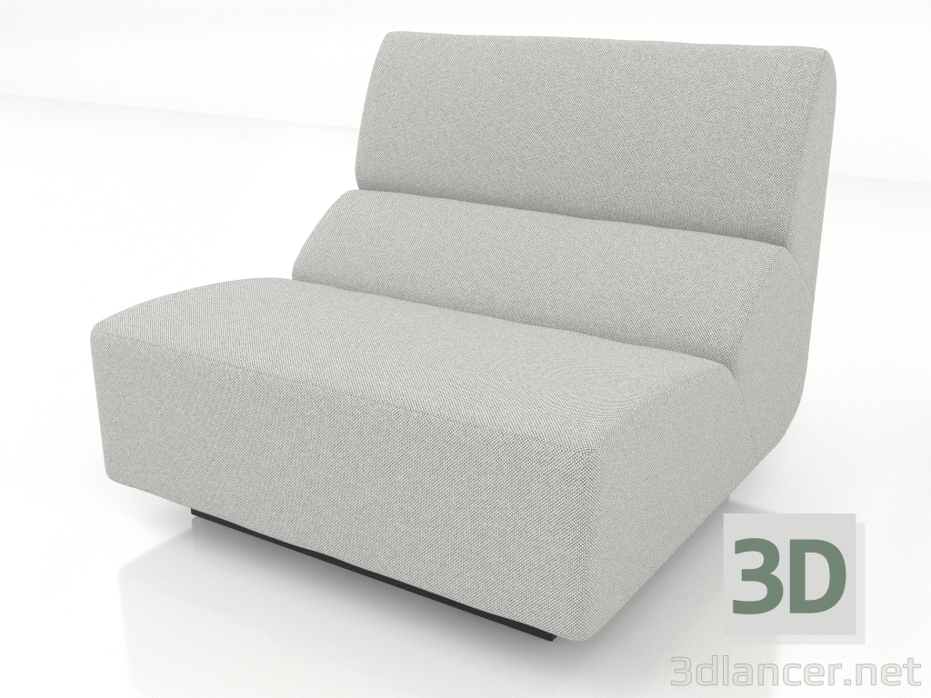 3d model Módulo sofá 1 plaza (8cm) - vista previa