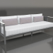 3d model 3-seater sofa (Anthracite) - preview