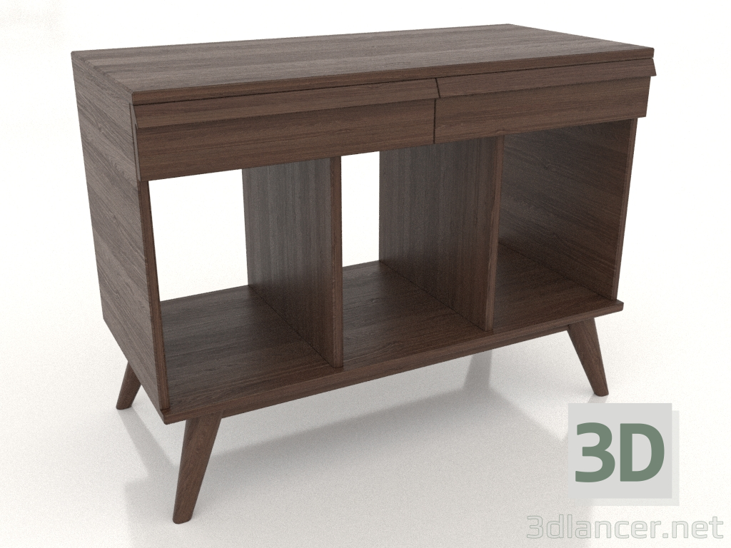 3d model Universal stand for vinyl record player MINI 900 mm (dark walnut) - preview