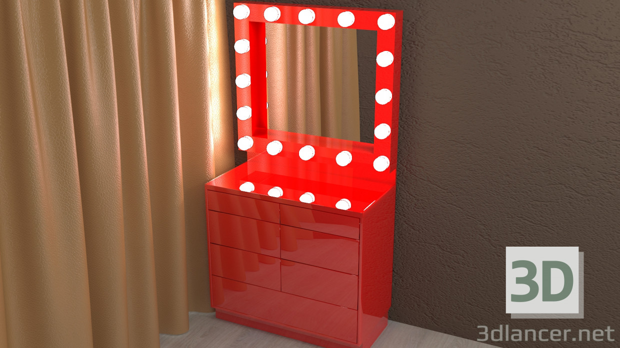 modèle 3D Commode - preview