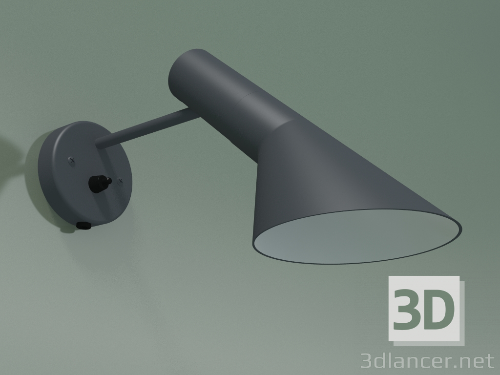 3D modeli Duvar lambası AJ WALL (20W E14, KOYU GRİ) - önizleme