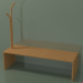 3d model Linear bench with hanger (L 144 cm) - preview