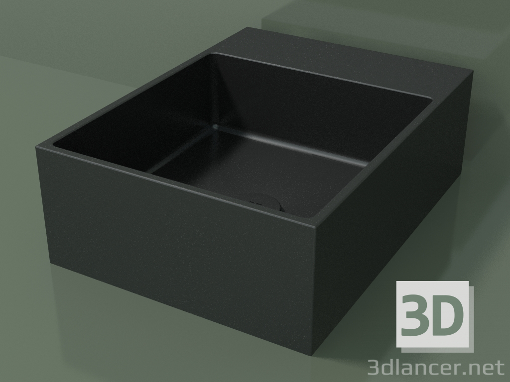 3D modeli Tezgah üstü lavabo (01UN11302, Deep Nocturne C38, L 36, P 48, H 16 cm) - önizleme