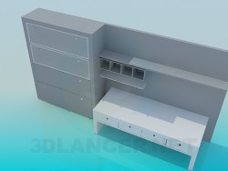 Conjunto de muebles para el lugar de trabajo