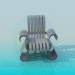 3d model Armchair with spines - preview