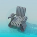 3d model Armchair with spines - preview